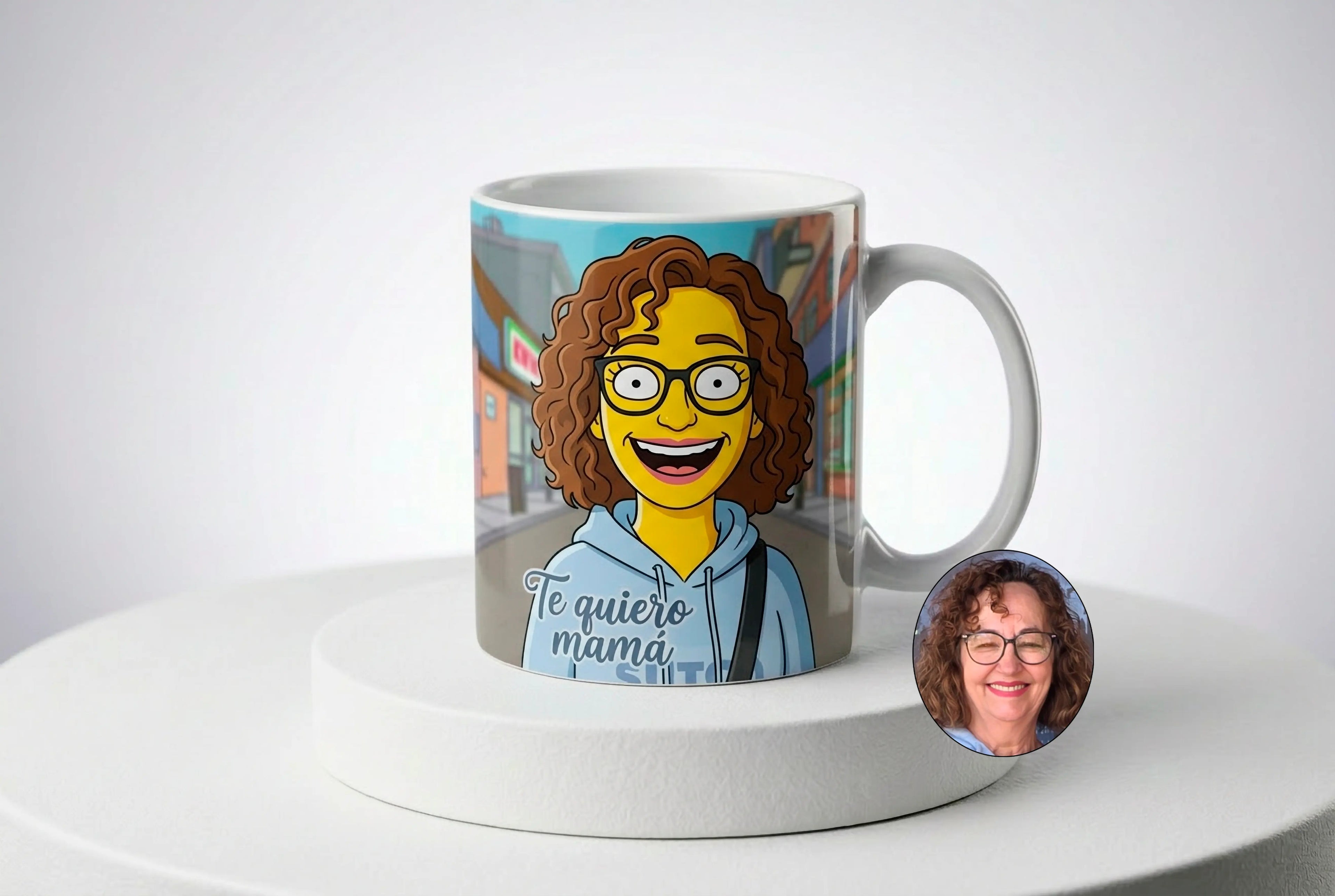 Taza personalizada " Te quiero Mamá " Simpson Regalo Personalizado 360