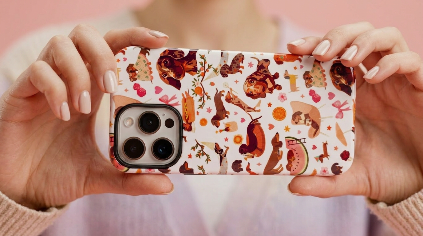 Carcasa para teléfono móvil perritos salchicha Regalo Personalizado 360