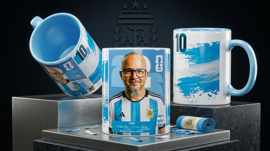 Taza personalizada CROMO SELECCION MUNDIAL 2026 Regalo Personalizado 360