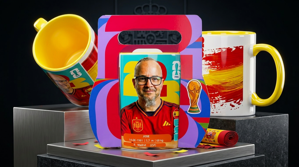 Taza personalizada CROMO SELECCION MUNDIAL 2026 Regalo Personalizado 360