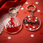 LLAVERO PERSONALIZABLE  DE ACRÍLICO TRANSPARENTE Regalo Personalizado 360