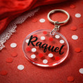 LLAVERO PERSONALIZABLE  DE ACRÍLICO TRANSPARENTE Regalo Personalizado 360