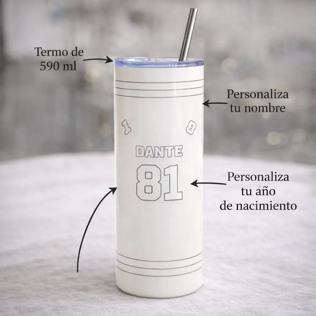 TERMO TIPO BAD BUNNY SUPER BOWL Regalo Personalizado 360