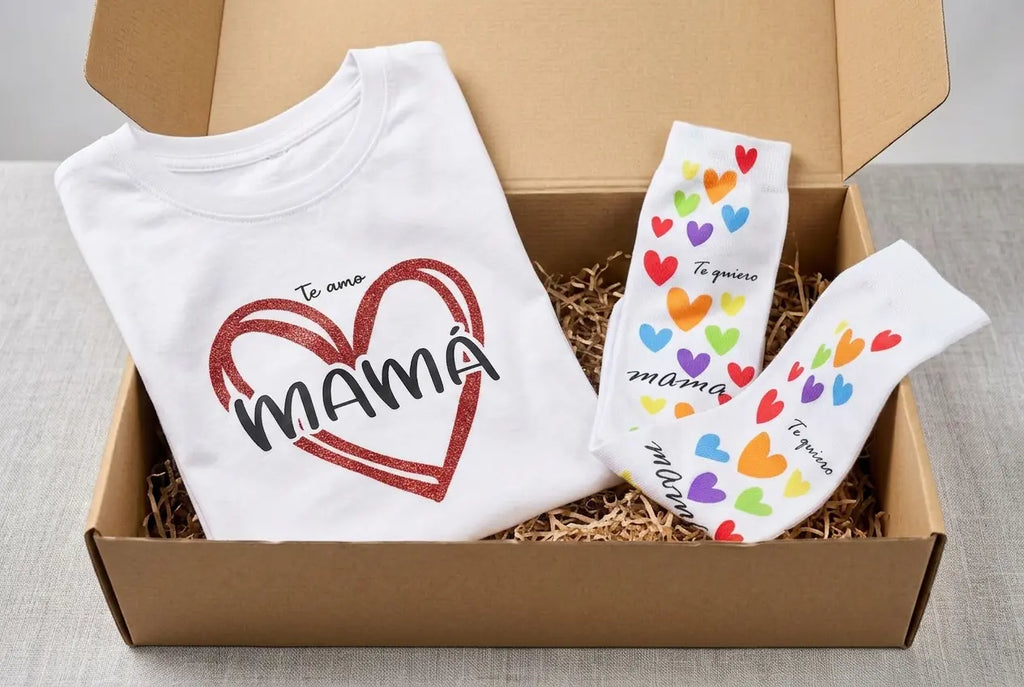 Pack camiseta y calcetines " Te amo Mamá ) zara