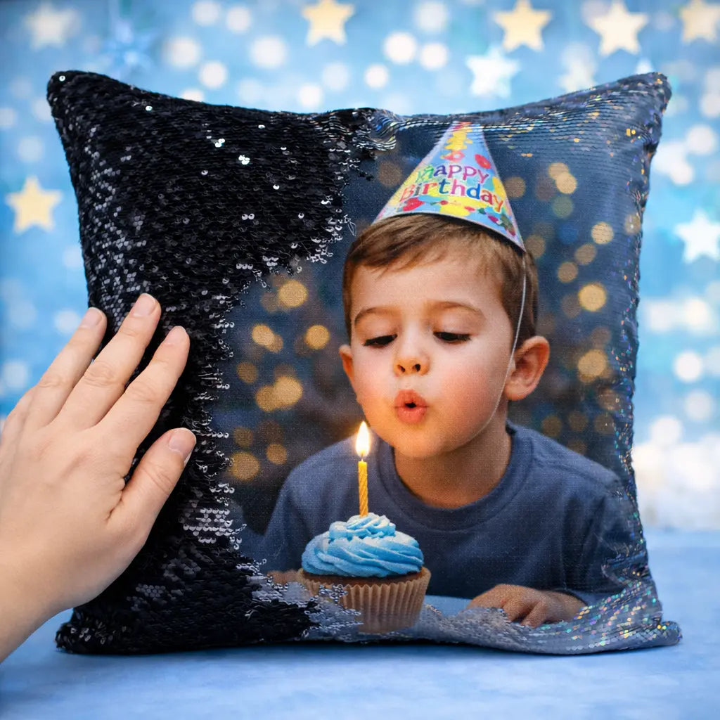 COJÍN INFANTIL LENTEJUELA CON IMAGEN PERSONALIZABLE ZARA KIDS