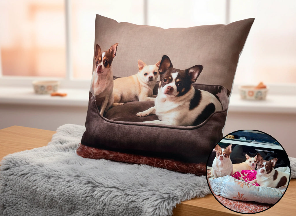 Cojin con imagen de mascota zara home