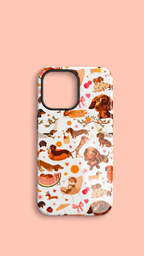 Carcasa para teléfono móvil perritos salchicha Regalo Personalizado 360