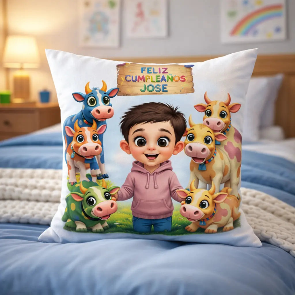 COJÍN INFANTIL CUMPLEAÑOS Regalo Personalizado 360