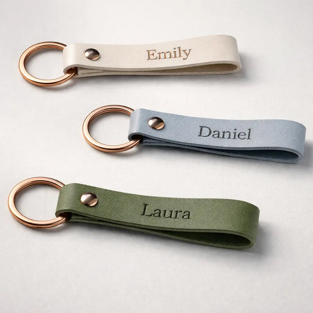 LLAVERO PIEL CON NOMBRE PERSONALIZADO Regalo Personalizado 360