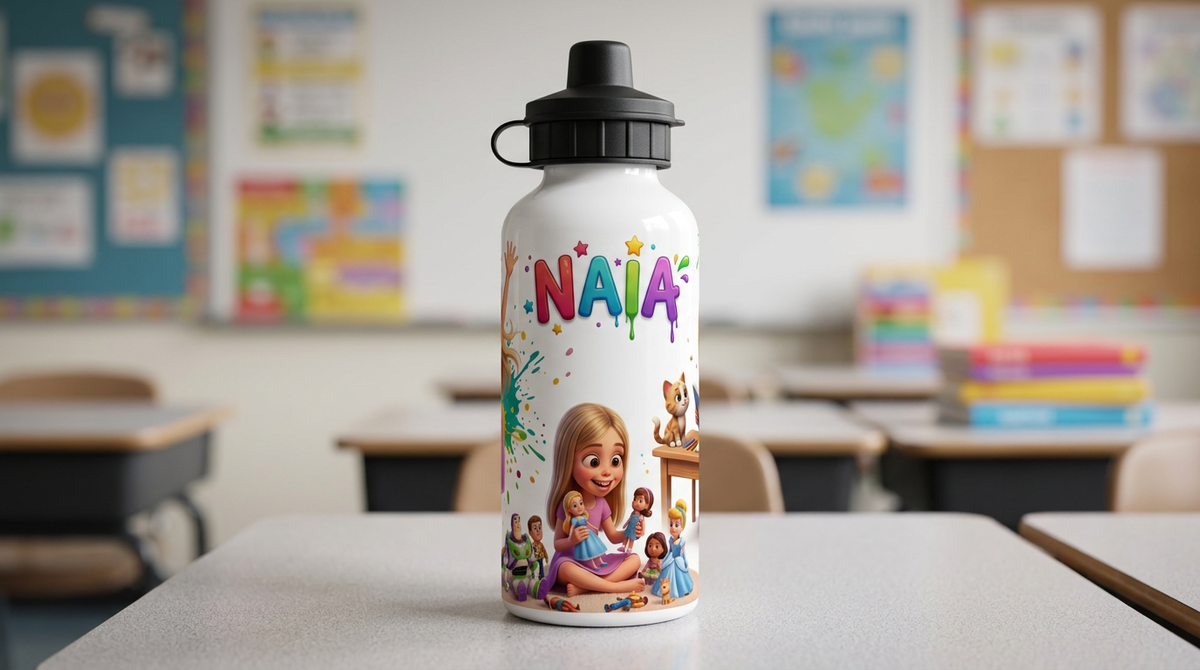 BOTELLA PARA EL COLEGIO PERSONALIZADA CON IMAGEN