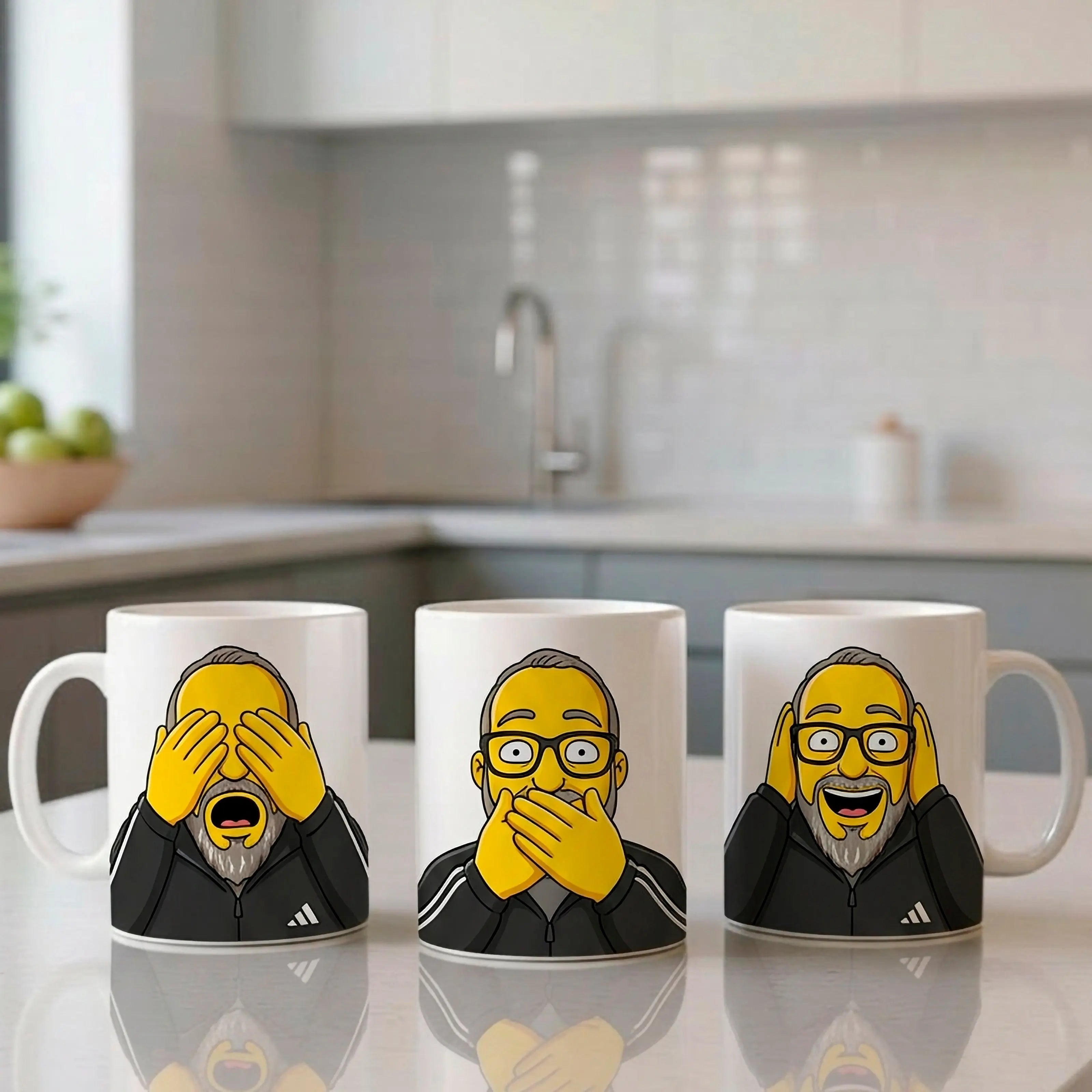 TAZA CARTOON: VER, OIR, CALLAR Regalo Personalizado 360