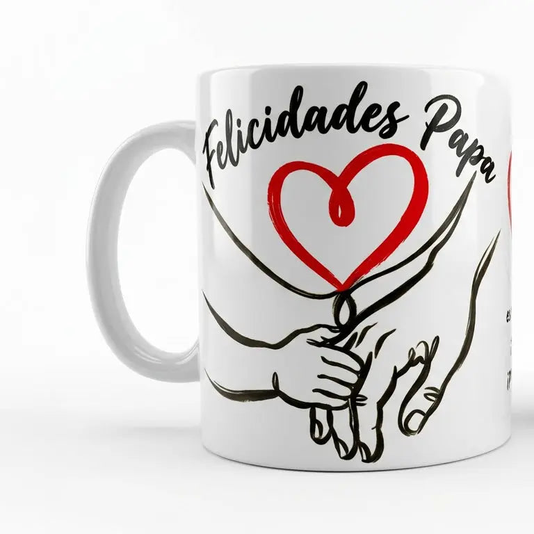 TAZA DIA PADRE CON FRASE MANUSCRITA Regalo Personalizado 360