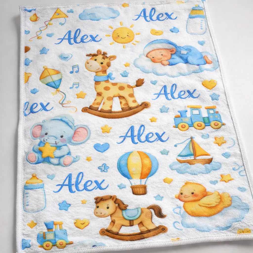 TOALLA CON NOMBRE BEBÉ Regalo Personalizado 360